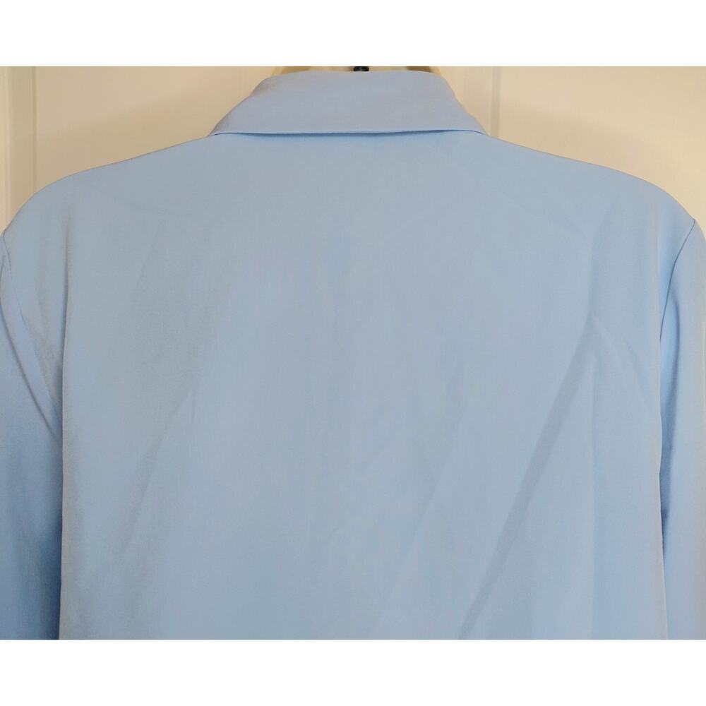 NWT Aureliennes Light Blue Tie-Waist Shirt Oversized Size XS/S Tailored Minimal - Picture 9 of 15
